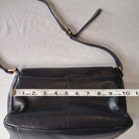 ETIENNE AIGNER Vintage Black Leather Shoulder Bag Handbag Multi Section 10x6.5x3 - Picture 9 of 11